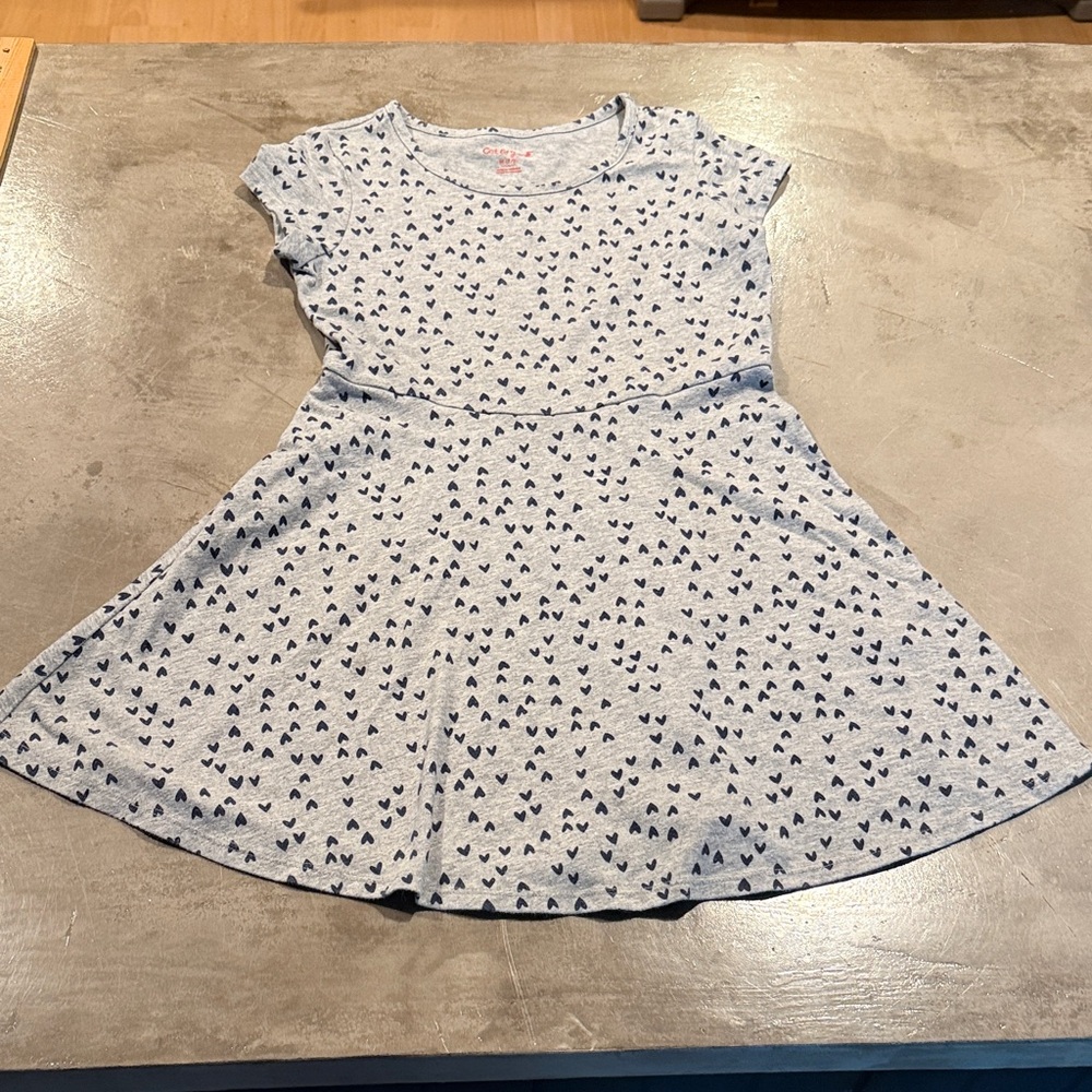 Cat & Jack Gray Heart Print Casual Dress